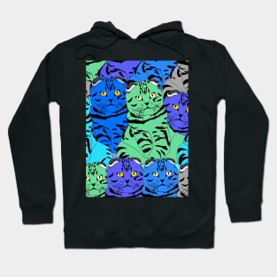 Cat ornamental pattern with purple color Hoodie